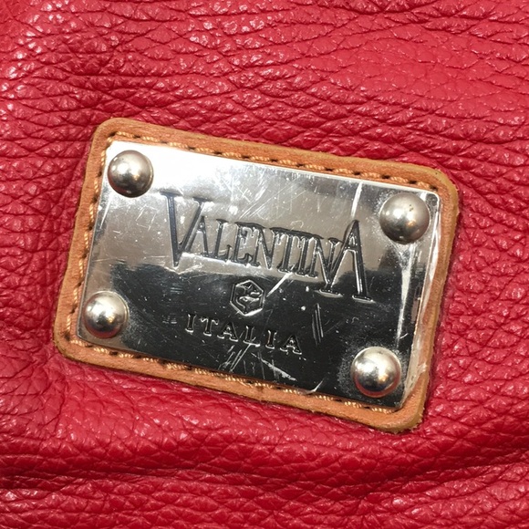 Valentina red & tan leather hobo bag - Picture 2 of 8